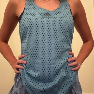 Blue adidas tank top with built in sports bra size small